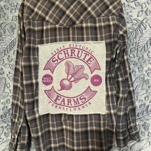 The Office Schrute Farms Upcycled Flannel